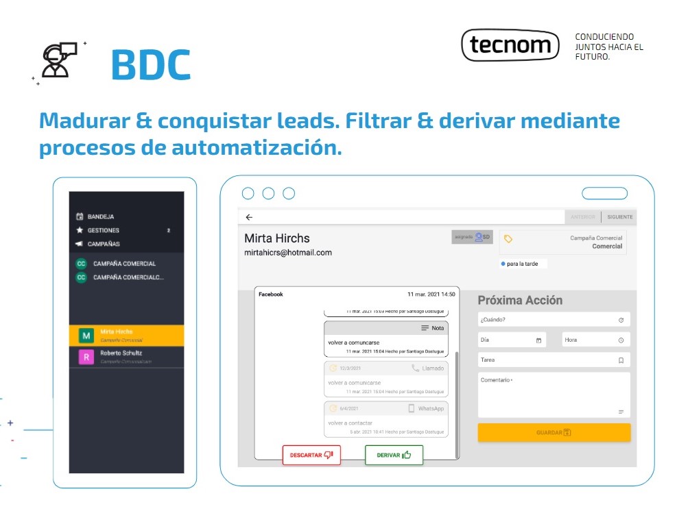 tecnom BDC para centralizar leads en tu concesionario